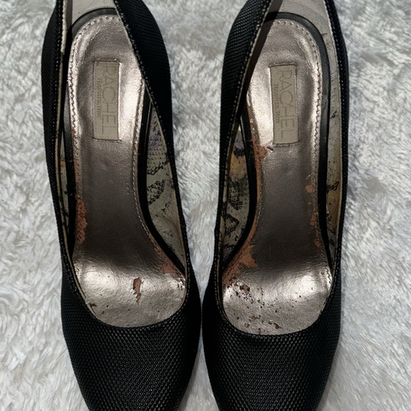 RACHEL Rachel Roy Black Textured Heels - Picture 8 of 9